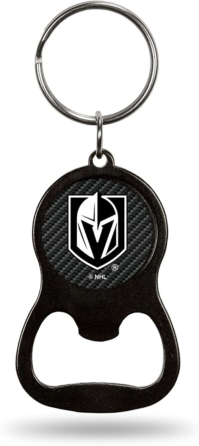 Vegas Golden Knights Keychain Bottle Opener Carbon Fiber Design Metal Hockey