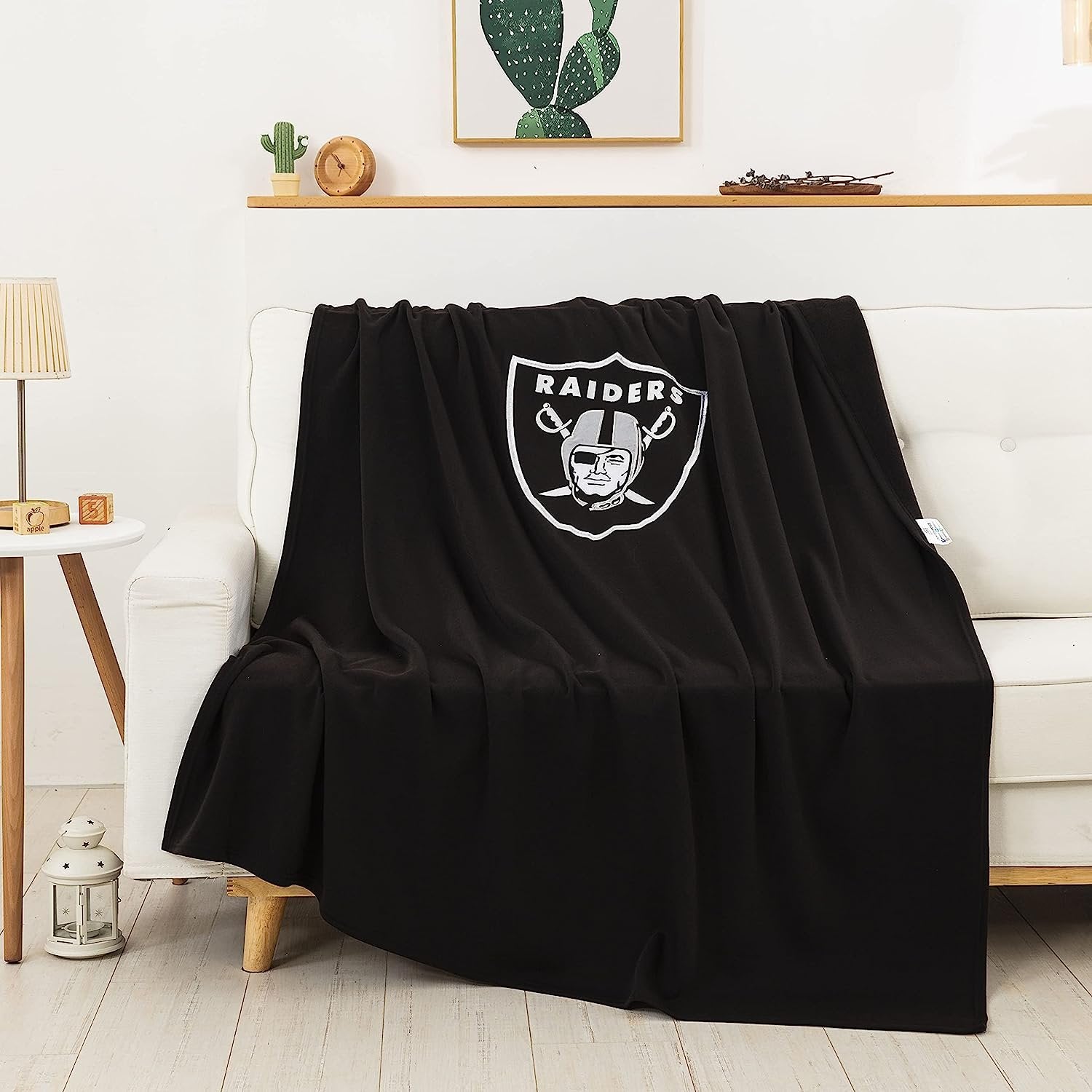 Las Vegas Raiders Throw Blanket, Sweatshirt Design, Embroidered Logo, Dominate Style, 54x84 Inch