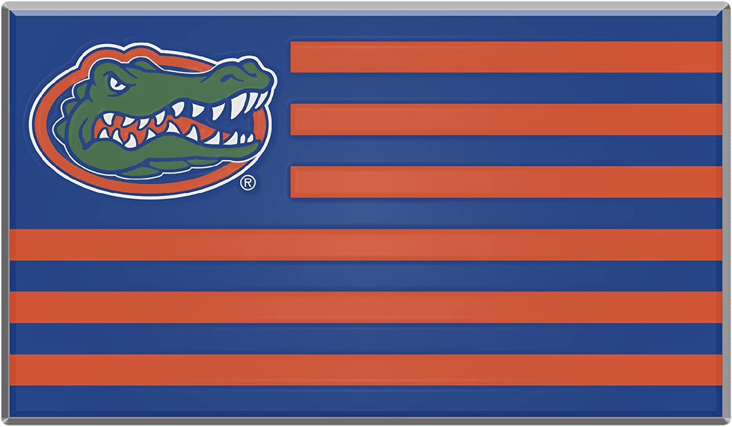 University of Florida Gators Color Auto Emblem State Flag Design Aluminum Metal