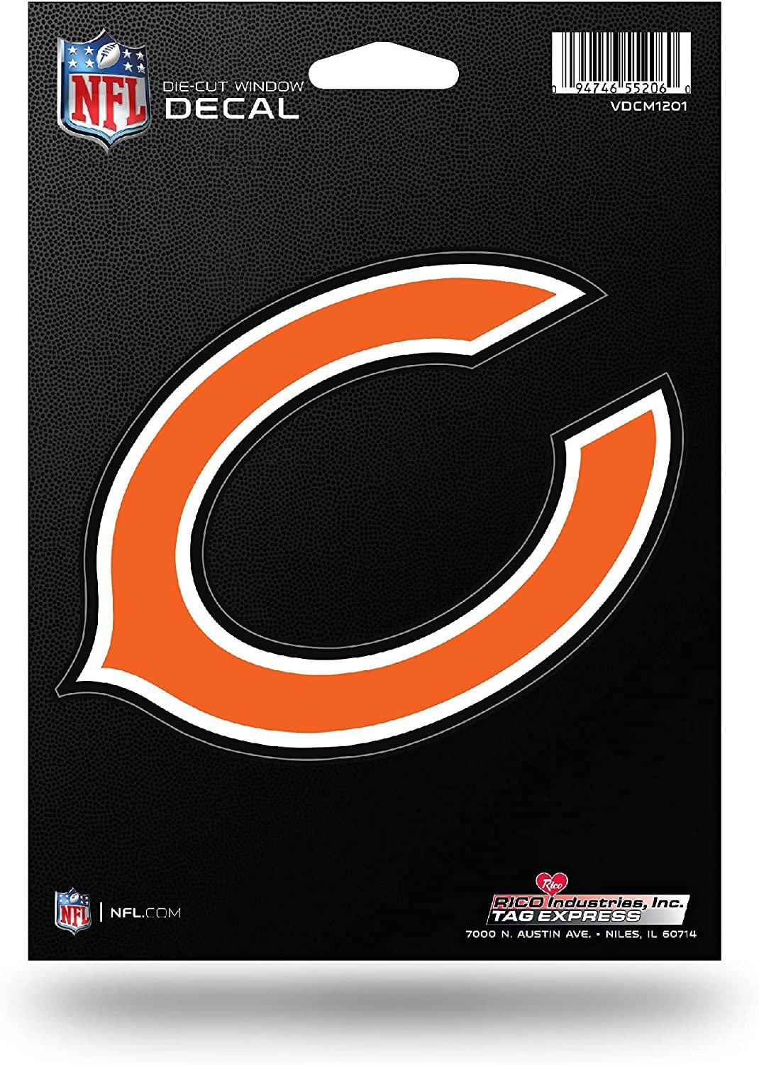 Chicago Bears 5 Inch Die Cut Decal Sticker Flat Vinyl Adhesive Backing
