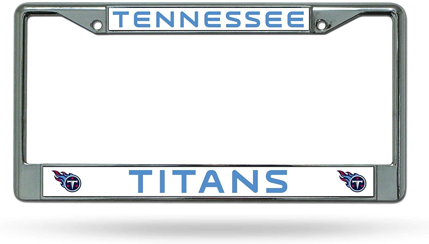 Tennessee Titans Premium Metal License Plate Frame Chrome Tag Cover, 12x6 Inch