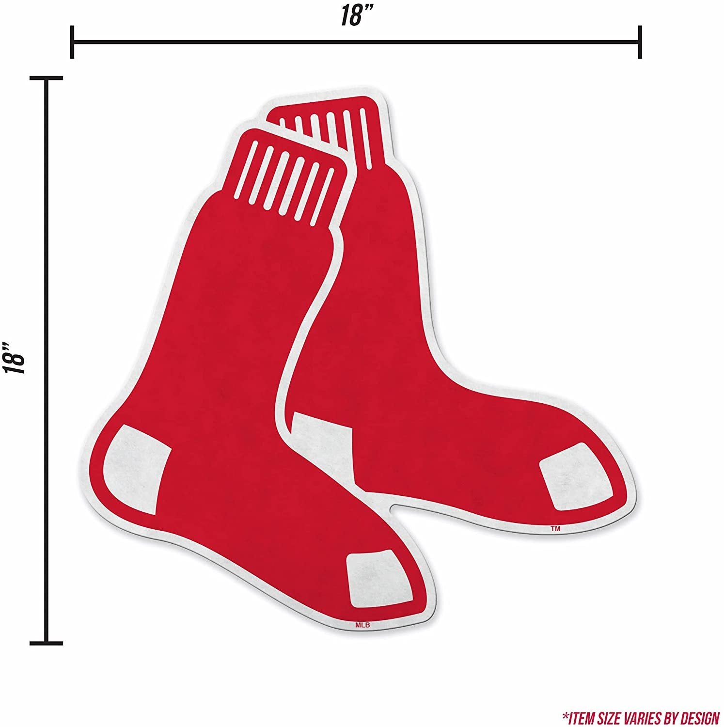 Boston Red Sox Soft Felt Pennant, Logo Design, Shape Cut, 18 Inch, Easy To Hang