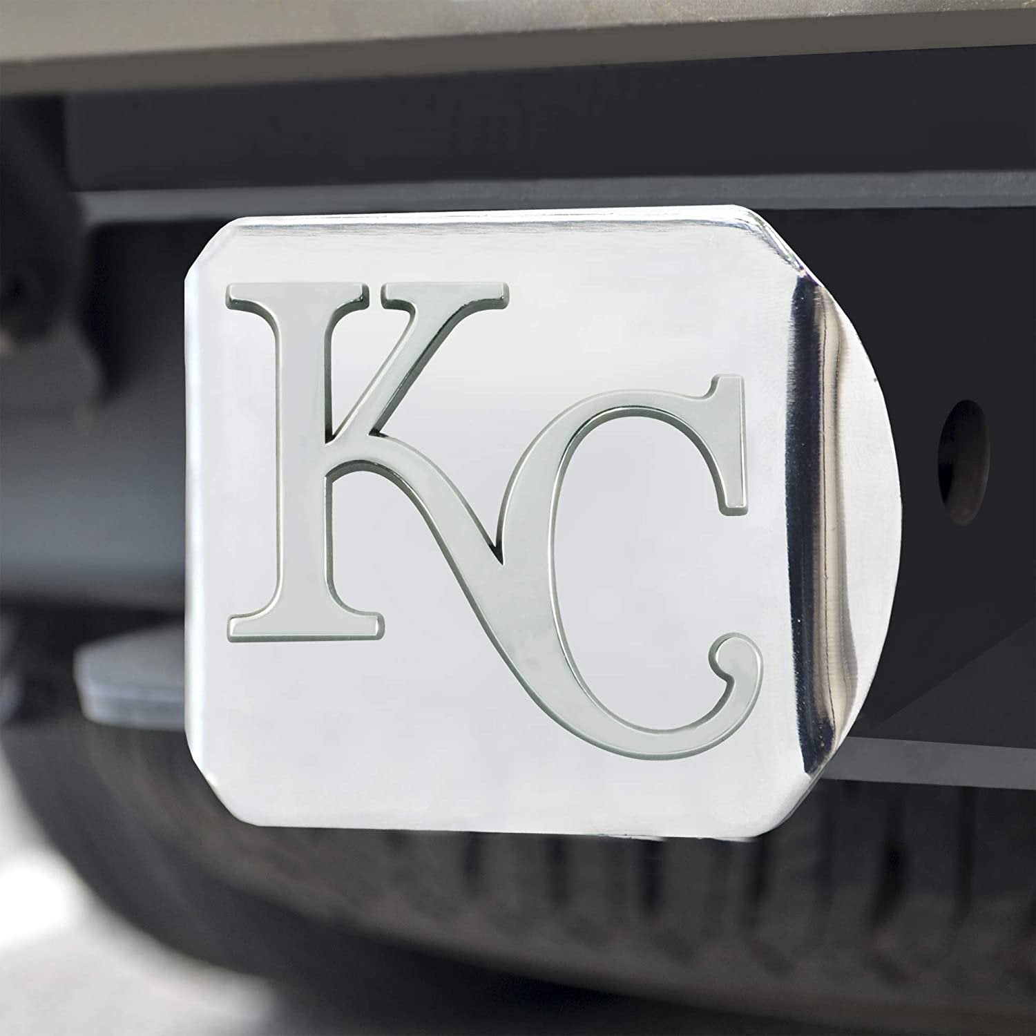 Kansas City Royals Hitch Cover Solid Metal with Raised Chrome Metal Emblem 2" Square Type III