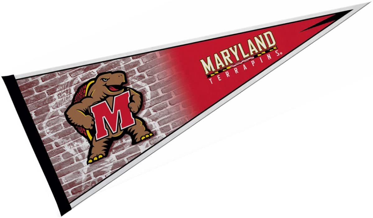 University of Maryland Terrapins Soft Felt Pennant, Primary Design, 12x30 Inch, Easy To Hang