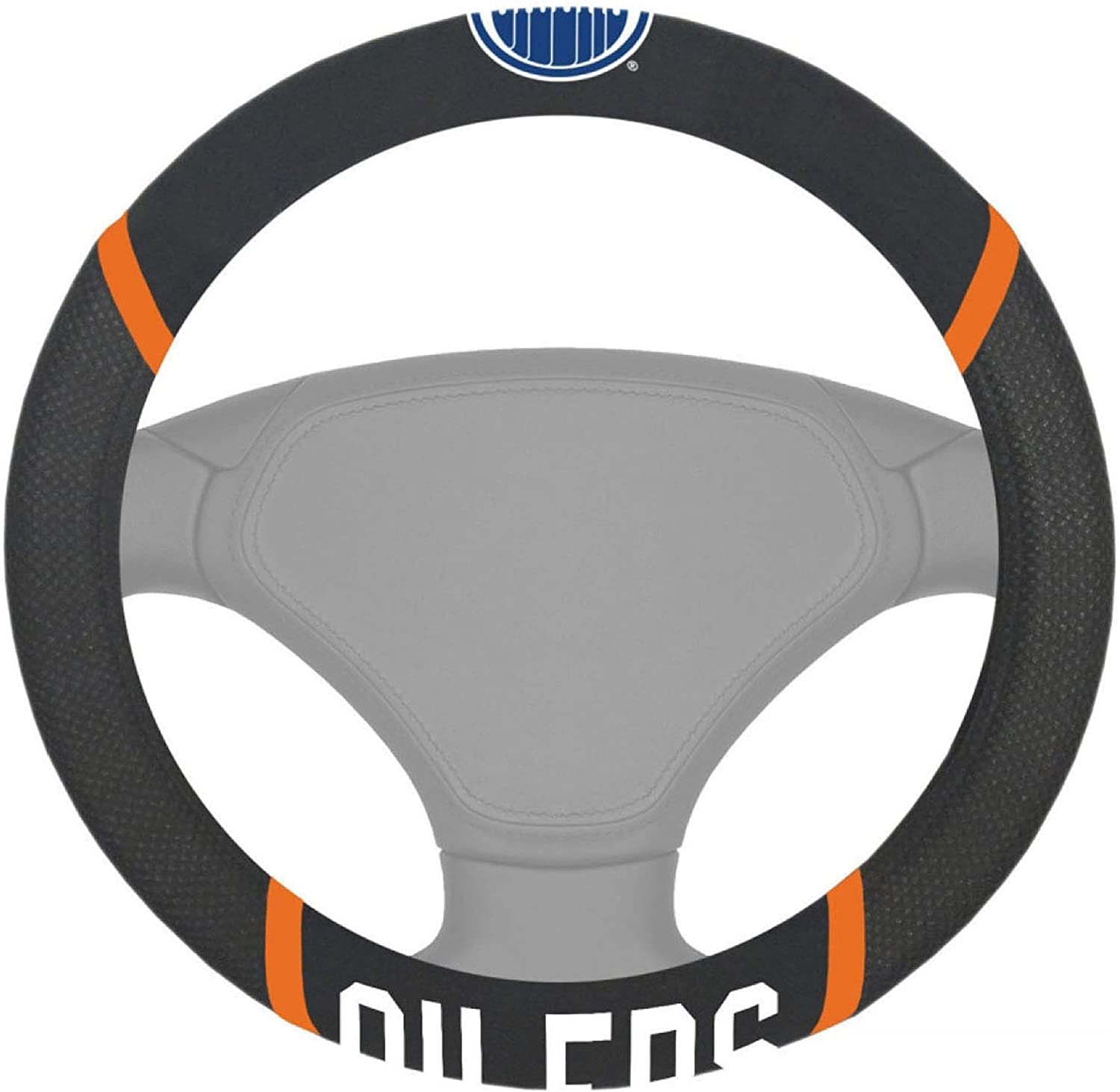 Edmonton Oilers Premium 15 Inch Black Emroidered Steering Wheel Cover