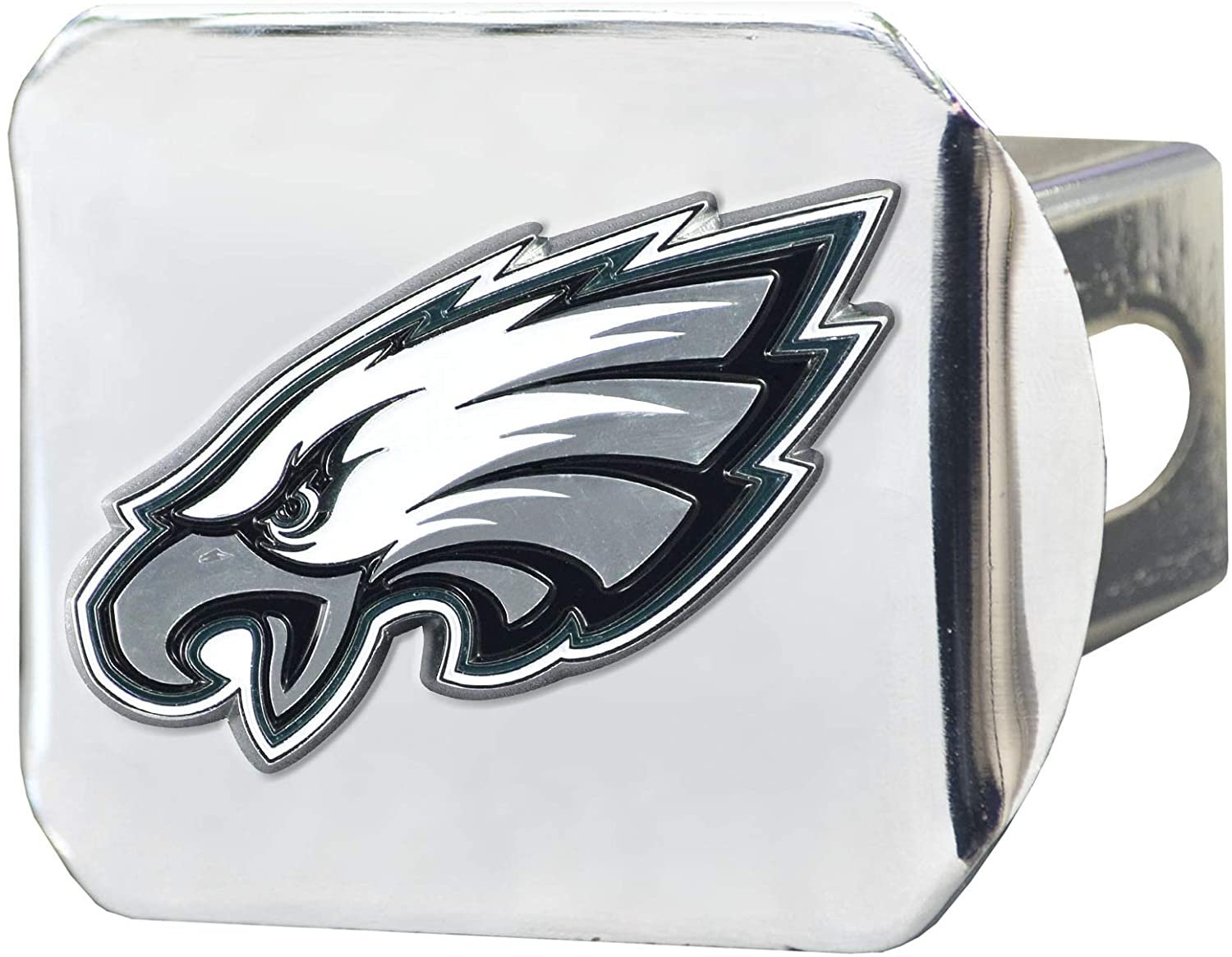 Philadelphia Eagles Hitch Cover Solid Metal with Raised Color Metal Emblem 2" Square Type III