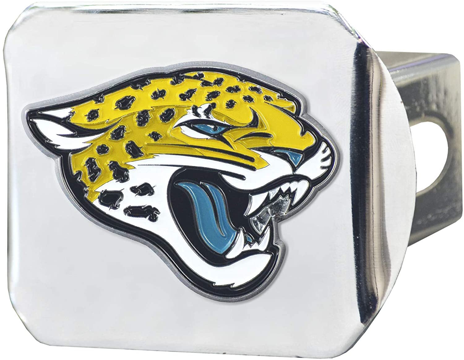 Jacksonville Jaguars Hitch Cover Solid Metal with Raised Color Metal Emblem 2" Square Type III