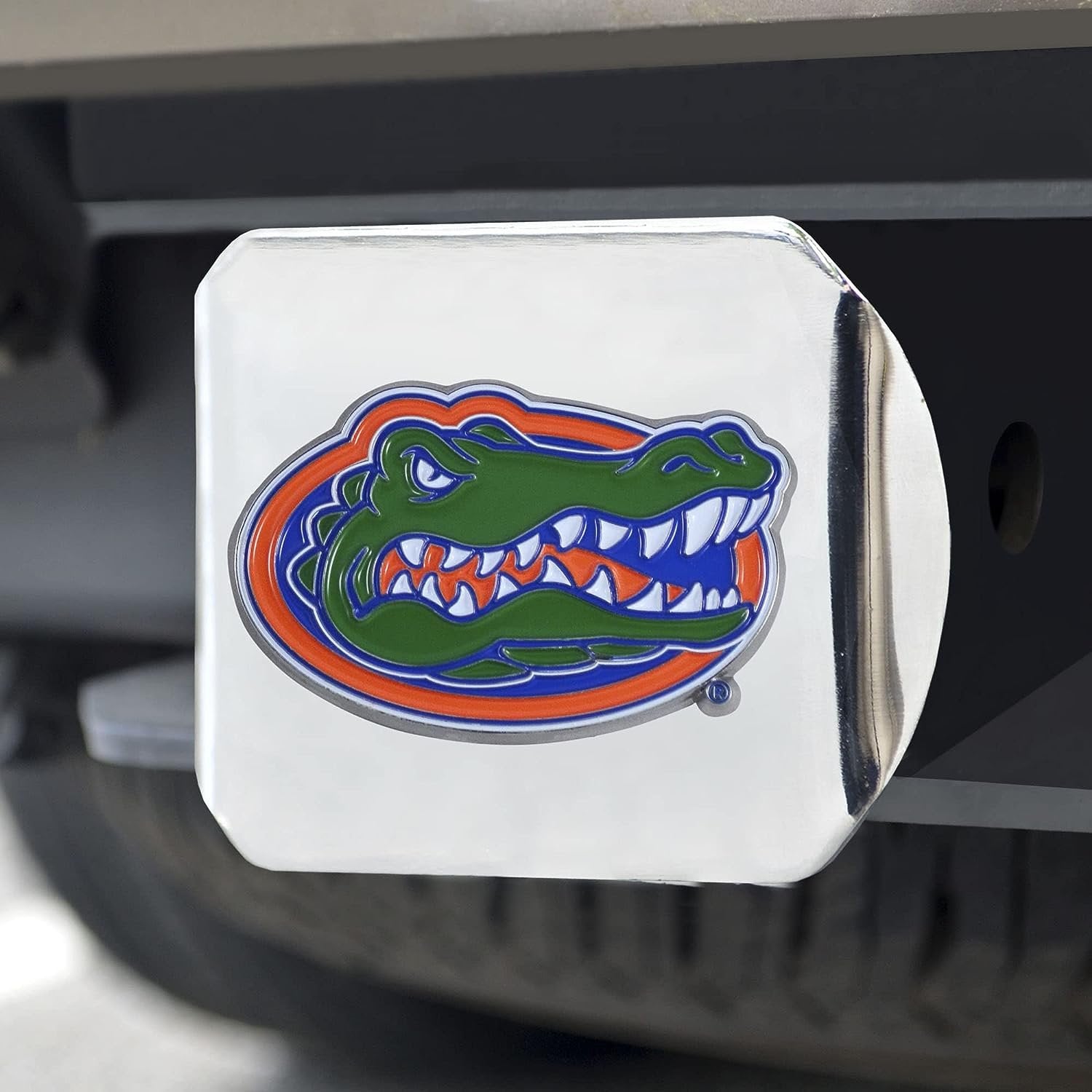 University of Florida Gators Hitch Cover Solid Metal Color Emblem 2 Inch Square Type III