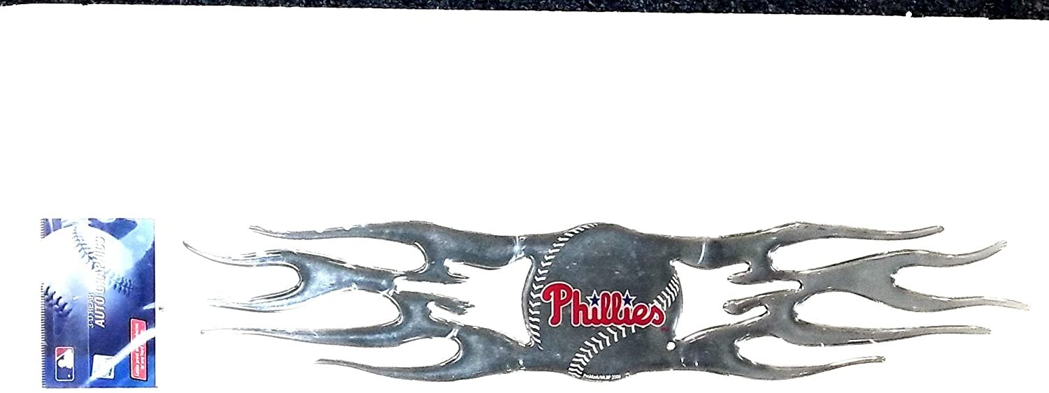 Rico Industries, Inc. Philadelphia Phillies Drip Mold Plastic 14"x4" Rear Flame Auto Graphic Emblem Decal Baseball