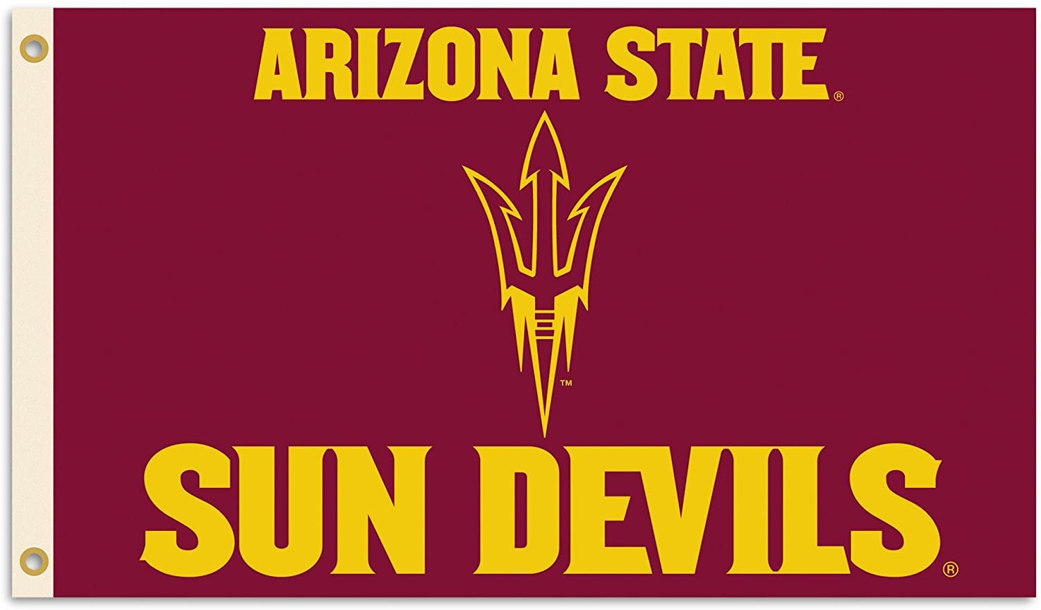 Arizona State University Sun Devils 3x5 Feet Flag Banner with Metal Grommets ASU Outdoor Indoor Use