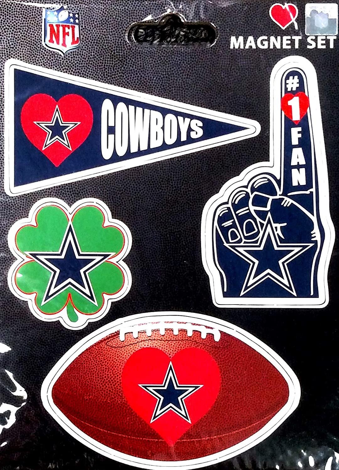 Dallas Cowboys Set of 4 Magnet Set Refrigerator Heavy Duty Home Indoor Football