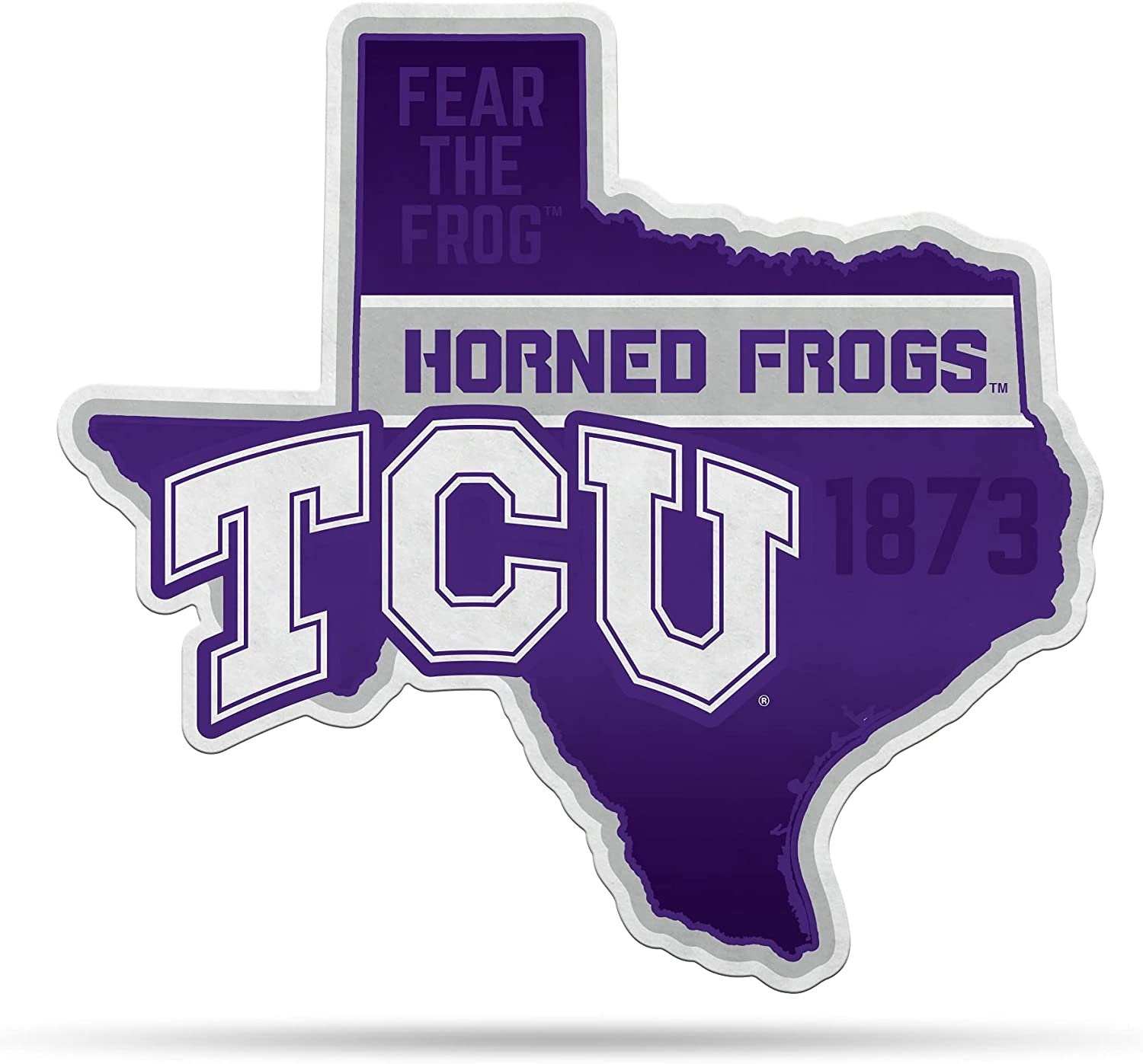 TCU Horned Frogs Pennant State Shape 18 Inch Soft Felt Texas Christian University