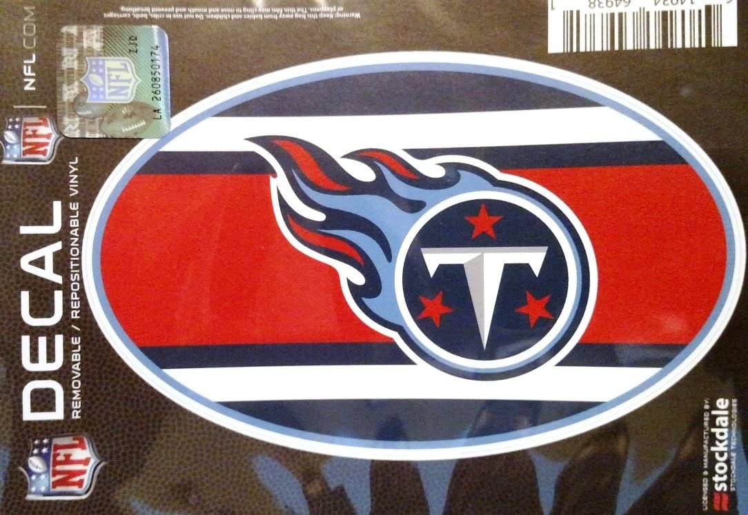 Tennessee Titans 5"x7" SUPER STRIPE Repositionable Vinyl Decal Auto Home Football