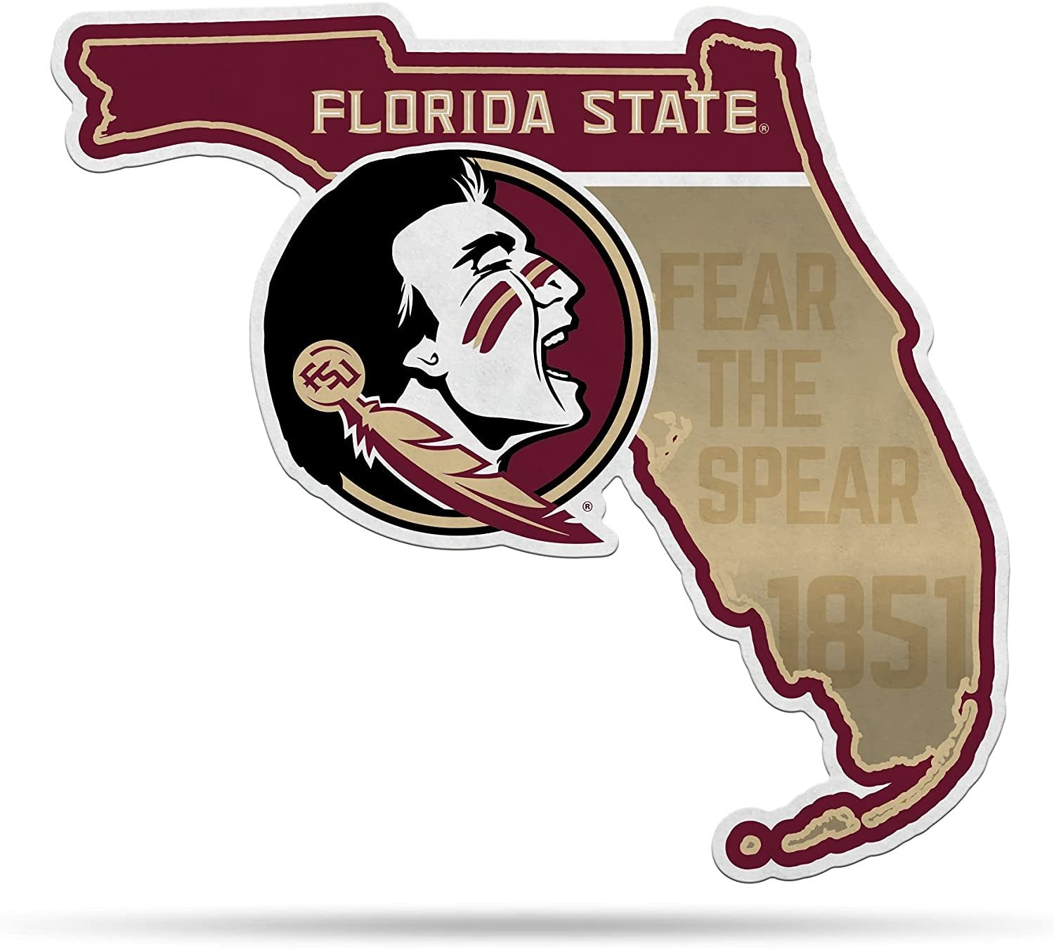 Florida State Seminoles Pennant State Shape 18 Inch Soft Felt University of