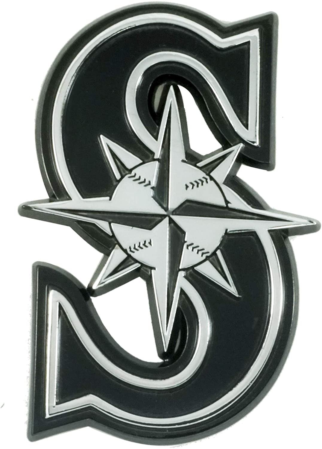 Seattle Mariners Solid Metal Raised Auto Emblem Decal Adhesive Backing