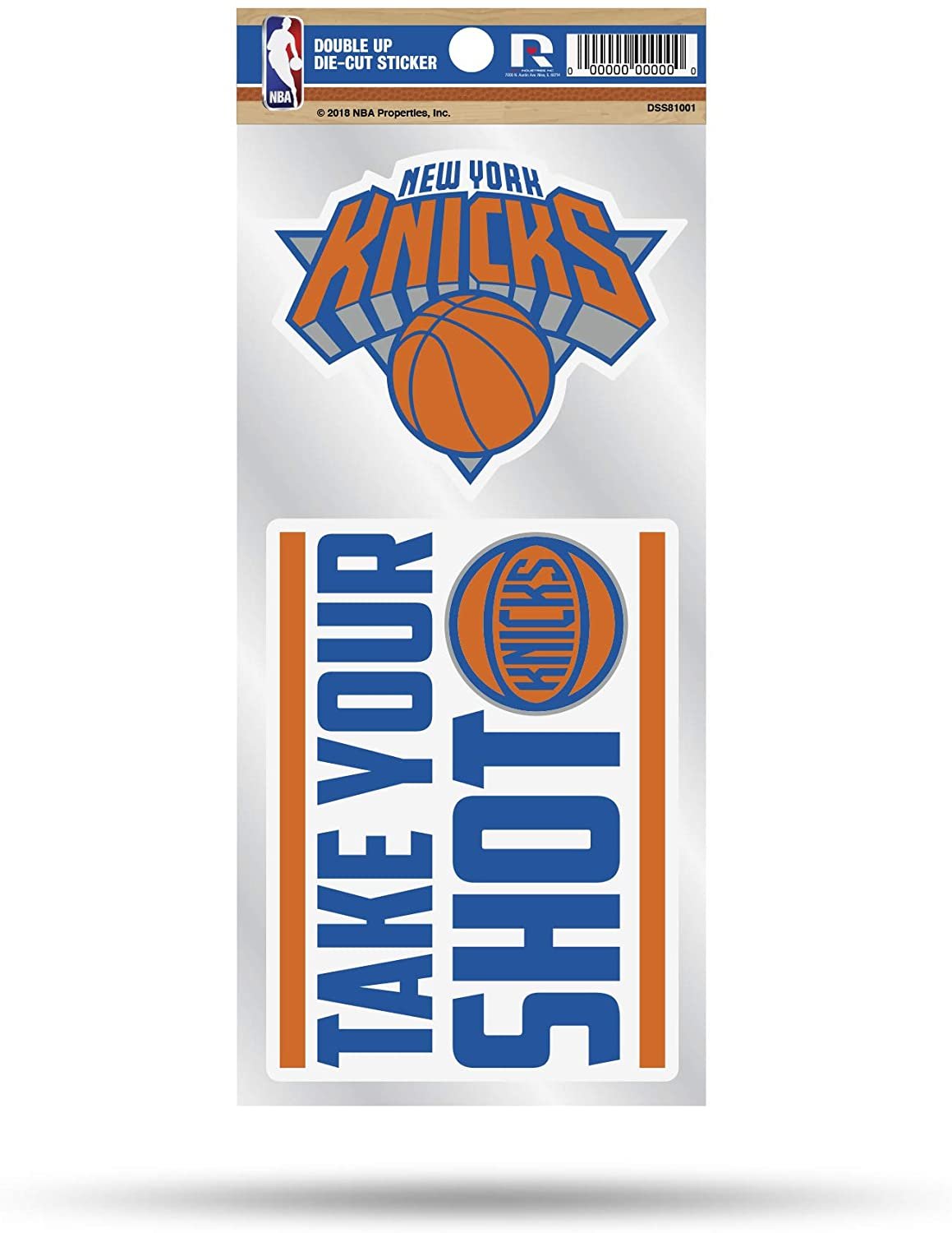 New York Knicks Double Up Die Cut 2-Piece Sticker Sheet