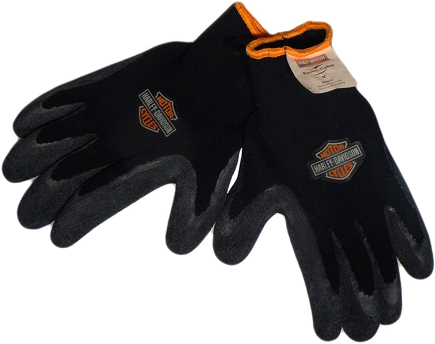 Harley Davidson Motorcycle Hand Protection Rubber Dipped Knit Gloves, Size Small