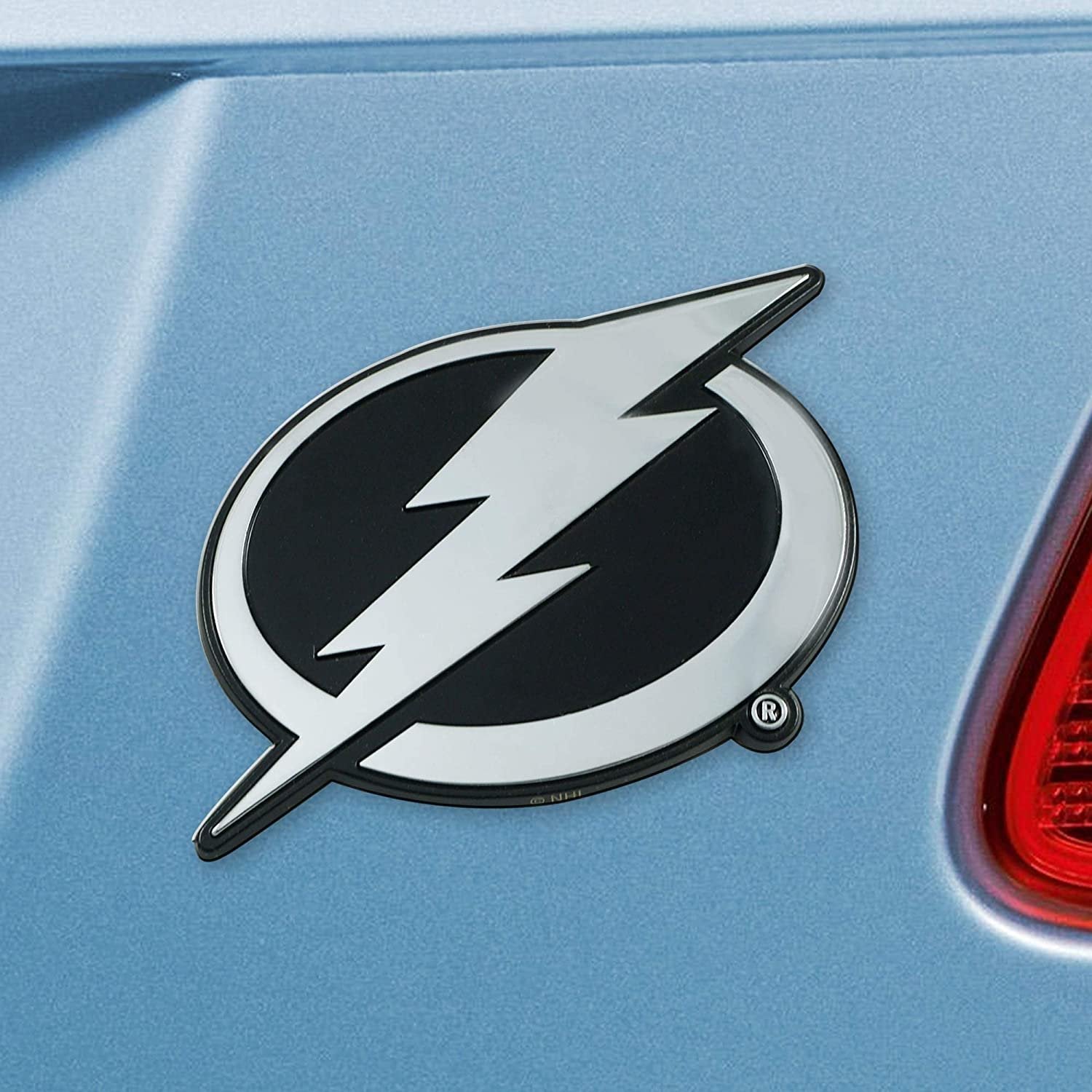 Tampa Bay Lightning Solid Metal Chrome Raised Auto Emblem