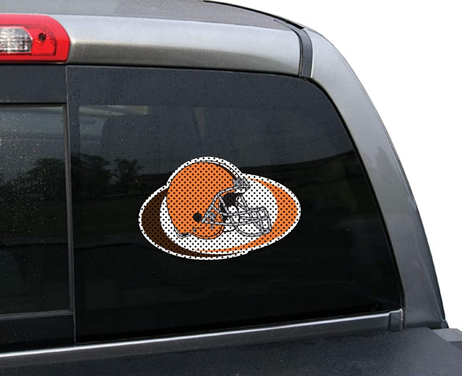 Cleveland Browns 8 Inch Preforated Window Film Decal Sticker, One-Way Vision, Adhesive Backing