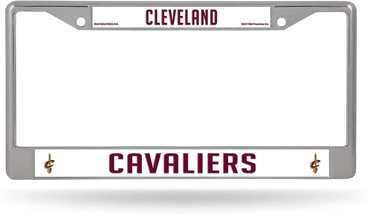 Cleveland Cavaliers Premium Metal License Plate Frame Chrome Tag Cover, 12x6 Inch