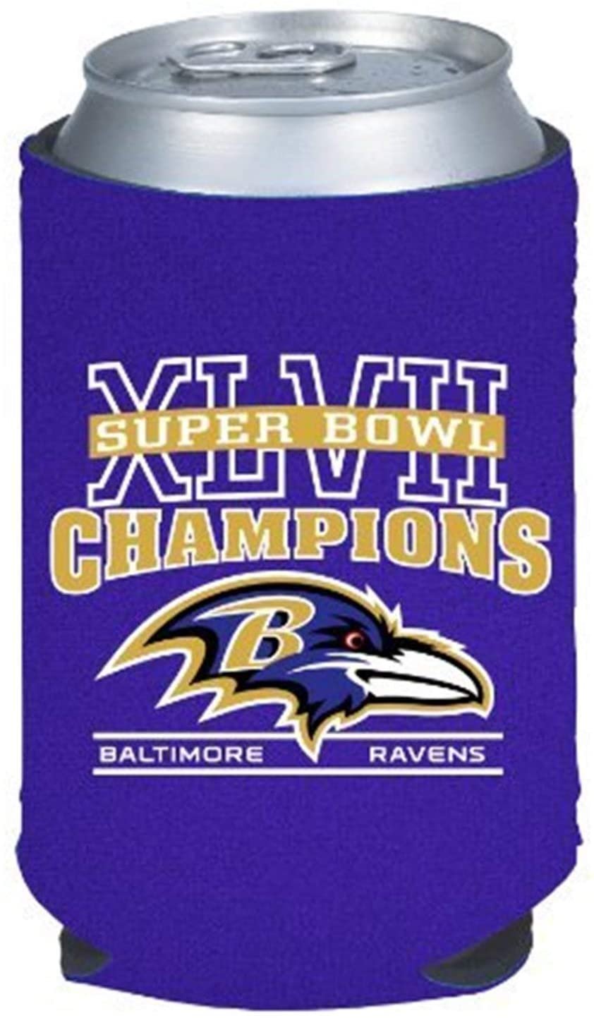 Baltimore Ravens Super Bowl XLVII Champions 12oz CAN Neoprene Beverage Insulator Holder Football
