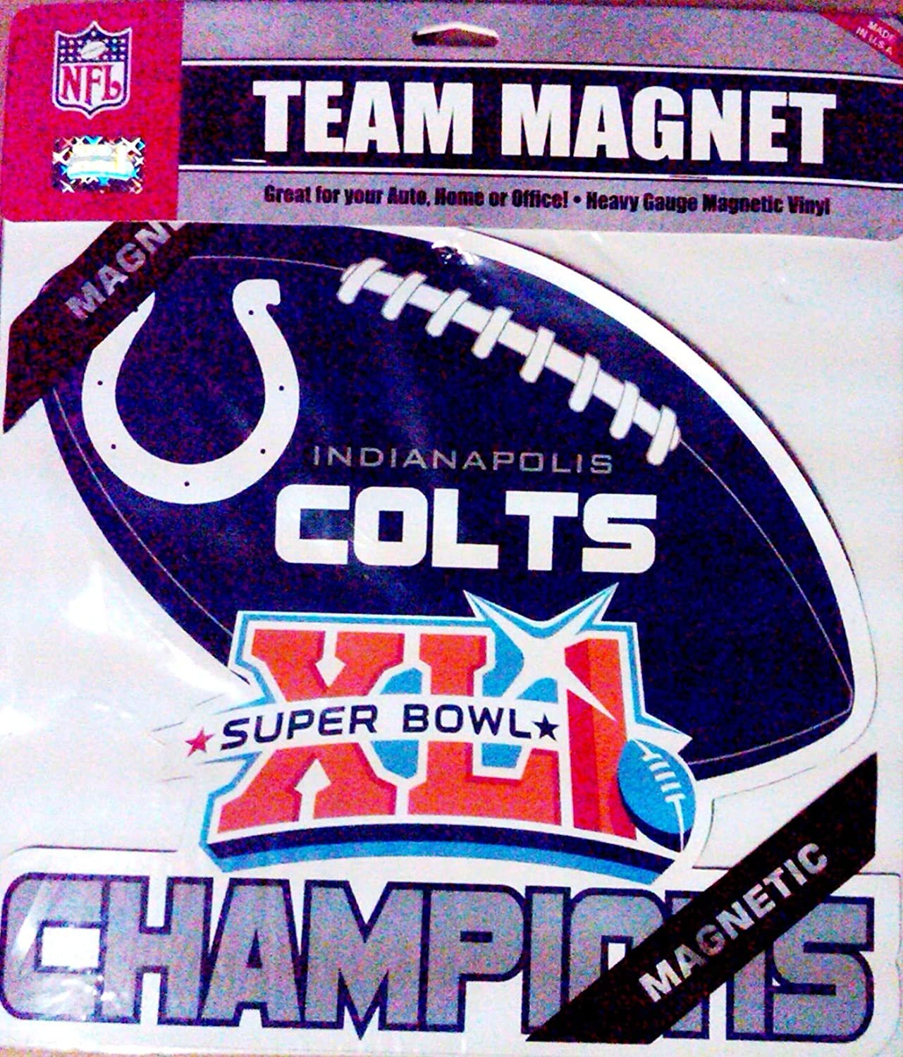 Indianapolis Colts Heavy Duty Magnet, 2006 Super Bowl Champions, 12 Inch, Auto or Home