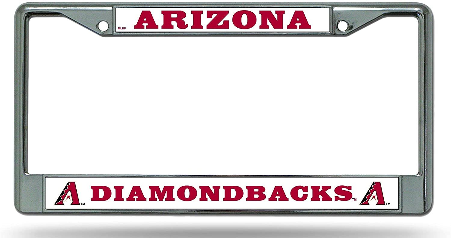 Arizona Diamondbacks Metal License Plate Frame Chrome Tag Cover, 6x12 Inch