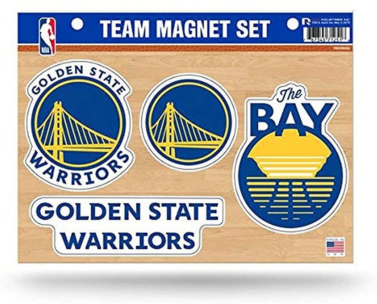 Golden State Warriors Team Multi Magnet Set, 8.5x11 Inch Sheet, Die Cut, Auto Home