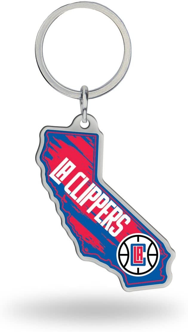 Los Angeles Clippers Metal Keychain State Shaped