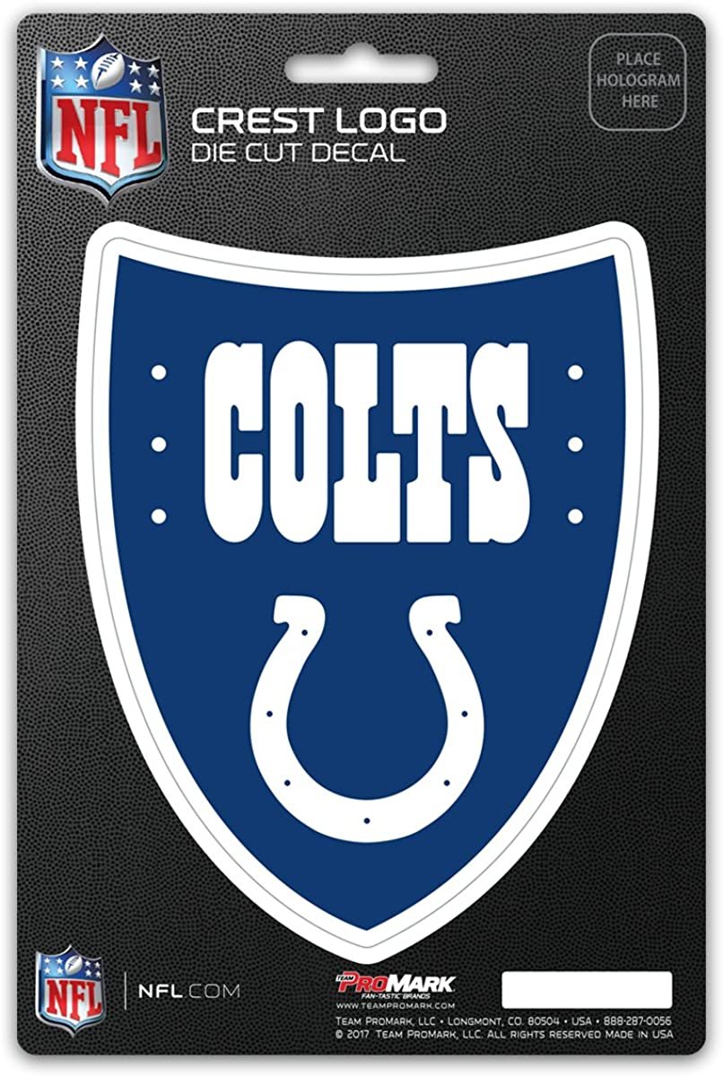 Indianapolis Colts 5 Inch Decal Sticker Shied Design Adhesive Backing