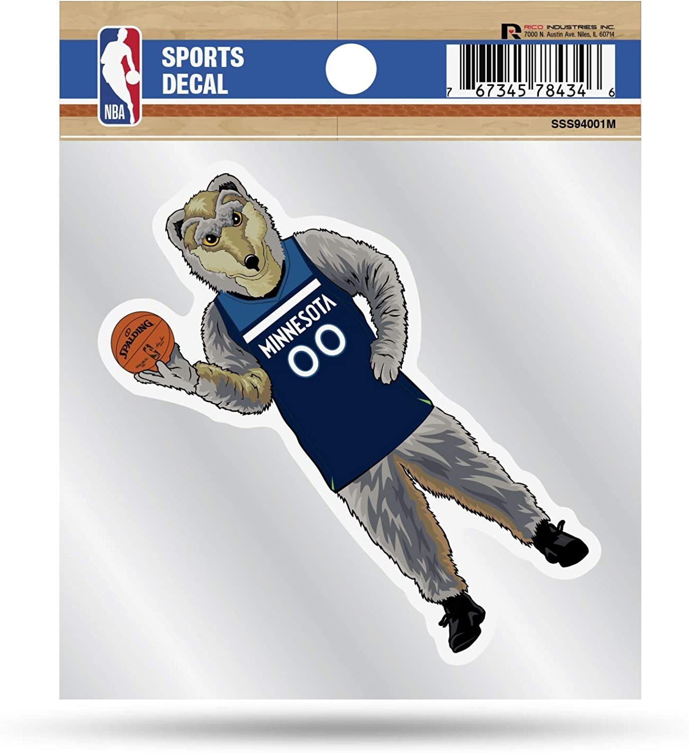Minnesota Timberwolves 4x4 Decal Sticker Mascot Logo Premium with Clear Backing Flat Vinyl Auto Home NBA