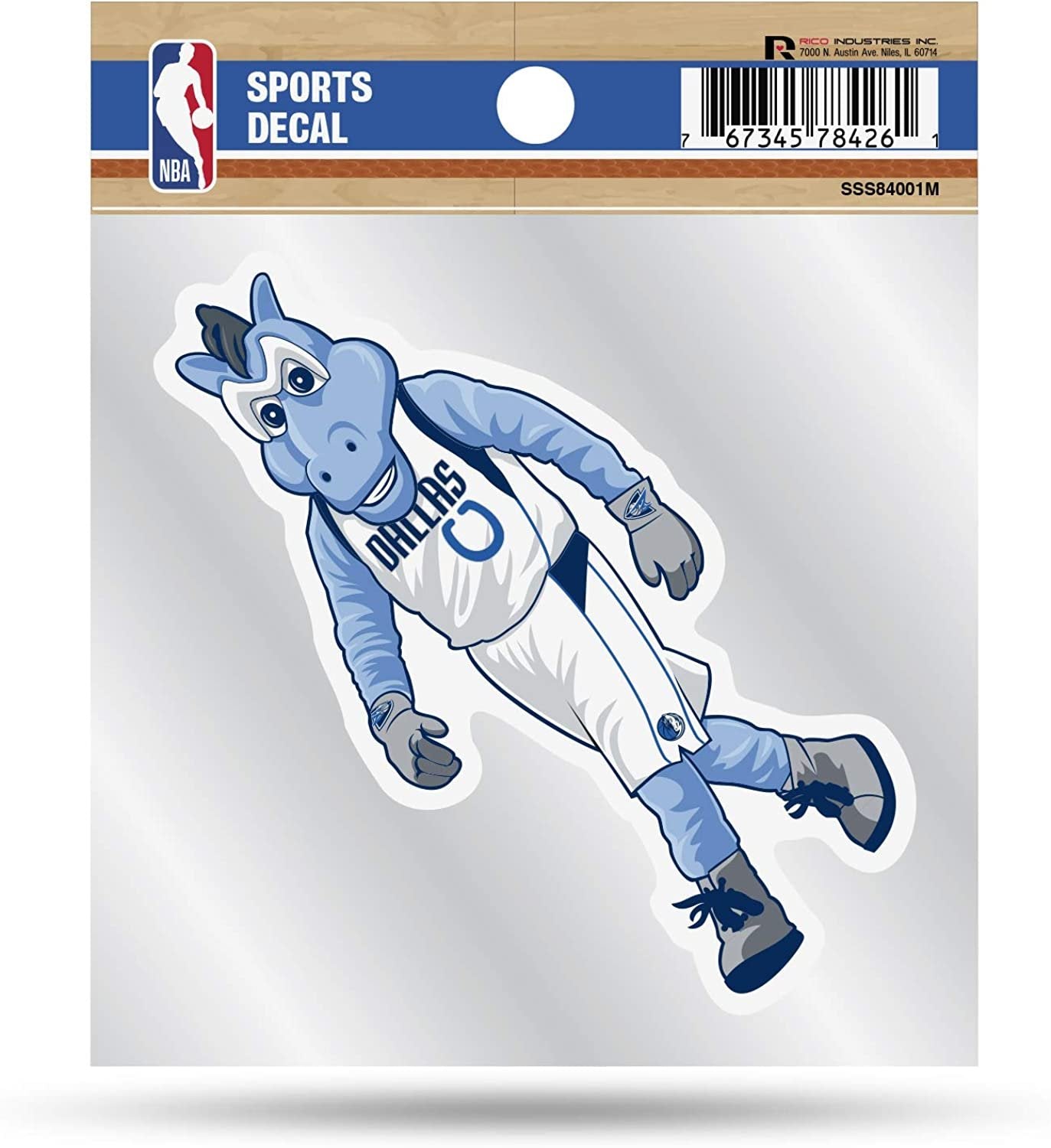 Dallas Mavericks 4x4 Decal Sticker Mascot Logo Premium with Clear Backing Flat Vinyl Auto Home NBA