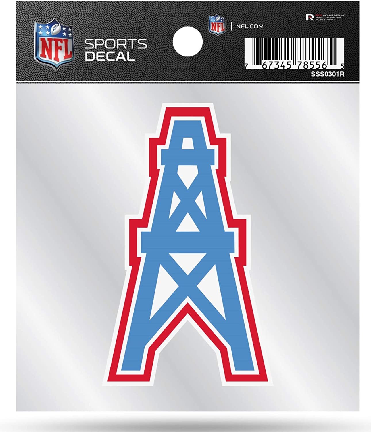 Tennessee Titans Retro Logo Premium 4x4 Decal with Clear Backing Flat Vinyl Auto Home Sticker Houston Oilers Football
