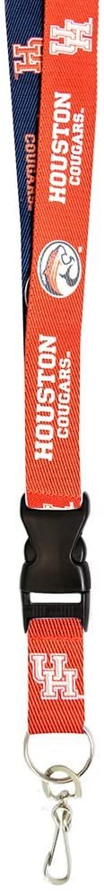 Houston Cougars Two-Tone Lanyard with Breakaway Safety Clasp and Easy-Remove Clip for Keys or Ticket Holder University of