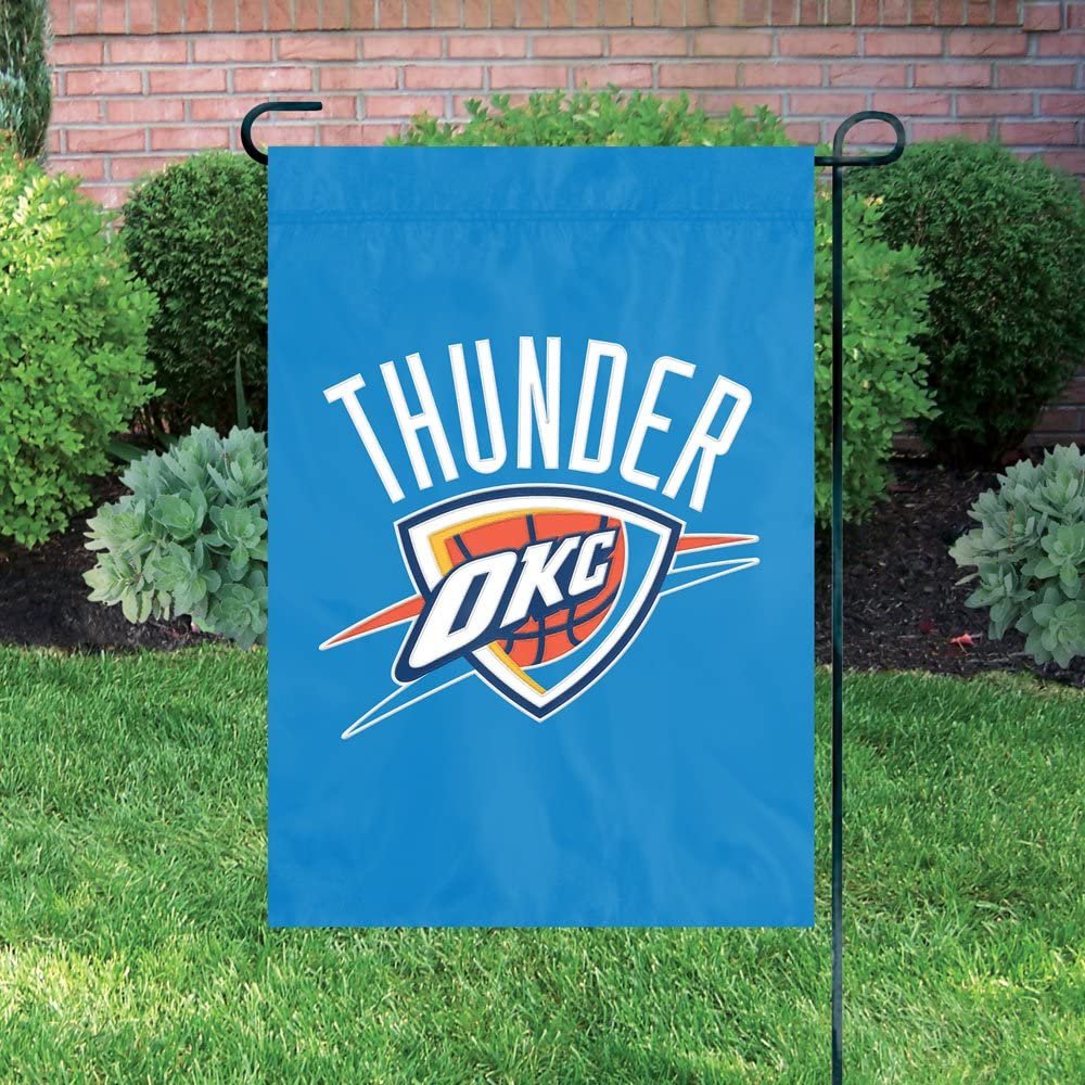 Oklahoma City Thunder Garden Flag Banner Embroidered 12.5x18 Inch