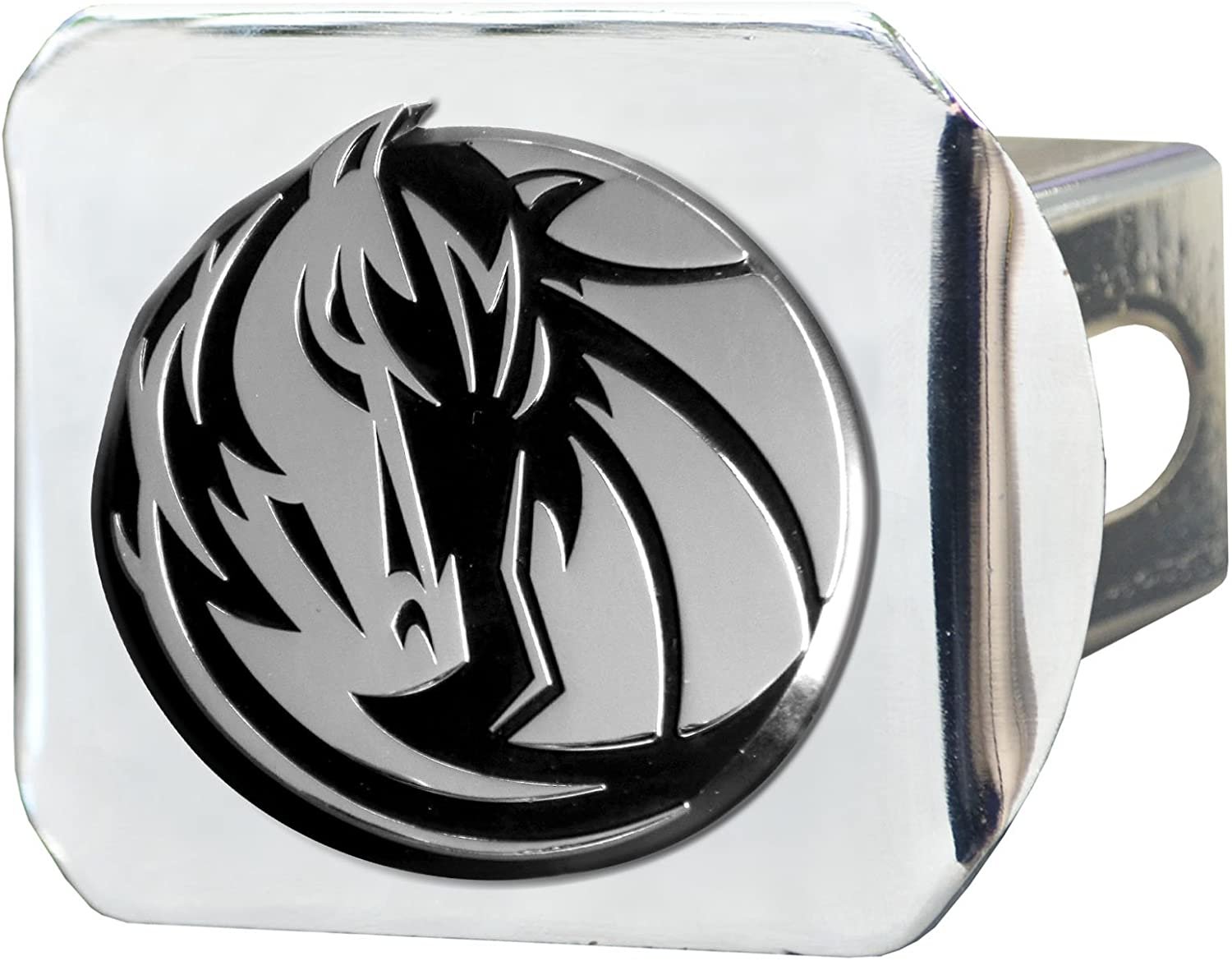 Dallas Mavericks Hitch Cover Solid Metal with Raised Chrome Metal Emblem 2" Square Type III