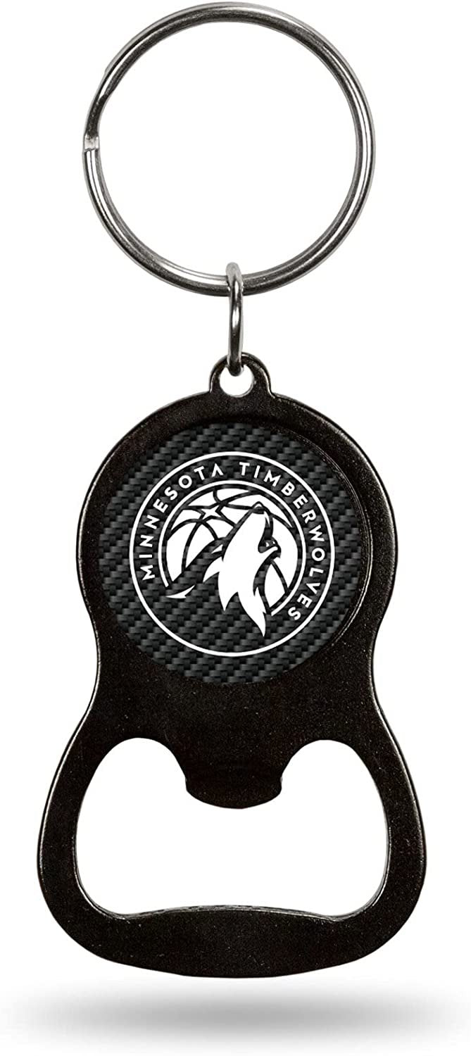 Minnesota Timberwolves Keychain Bottle Opener Carbon Fiber Design Metal Basketball