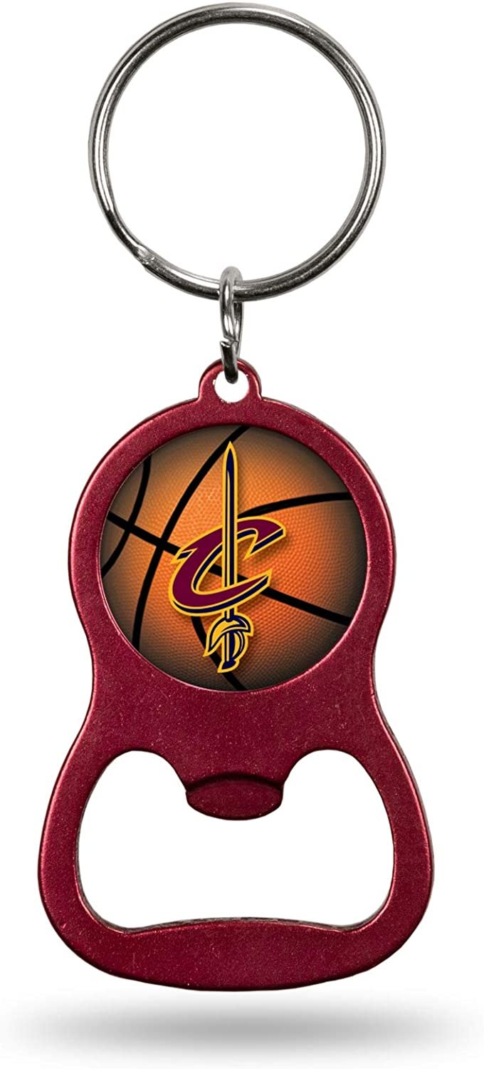 Cleveland Cavaliers Premium Solid Metal Bottle Opener Keychain, Key Ring, Team Color