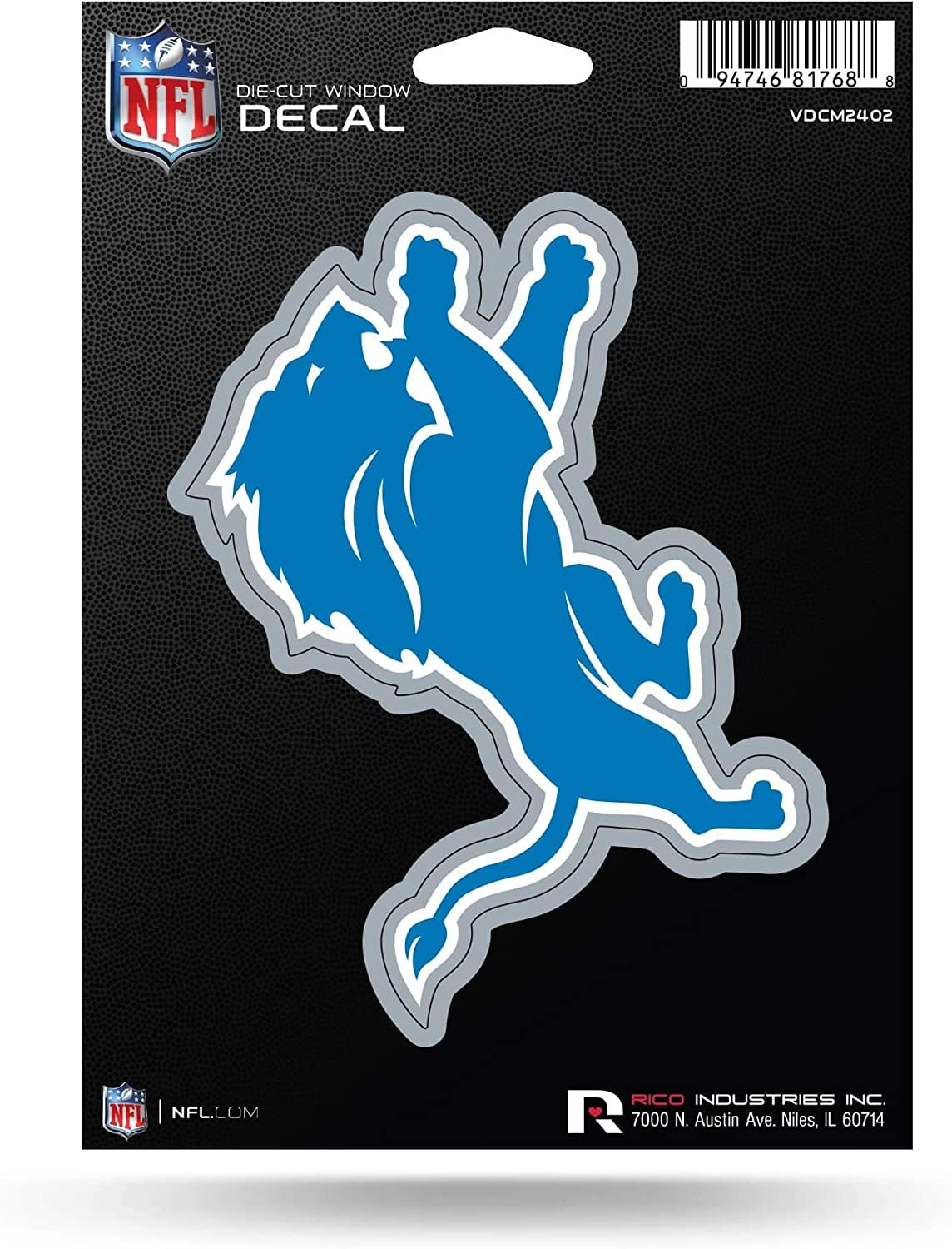 Detroit Lions 5 Inch Decal Sticker Flat Vinyl Die Cut Full Adhesive Backing
