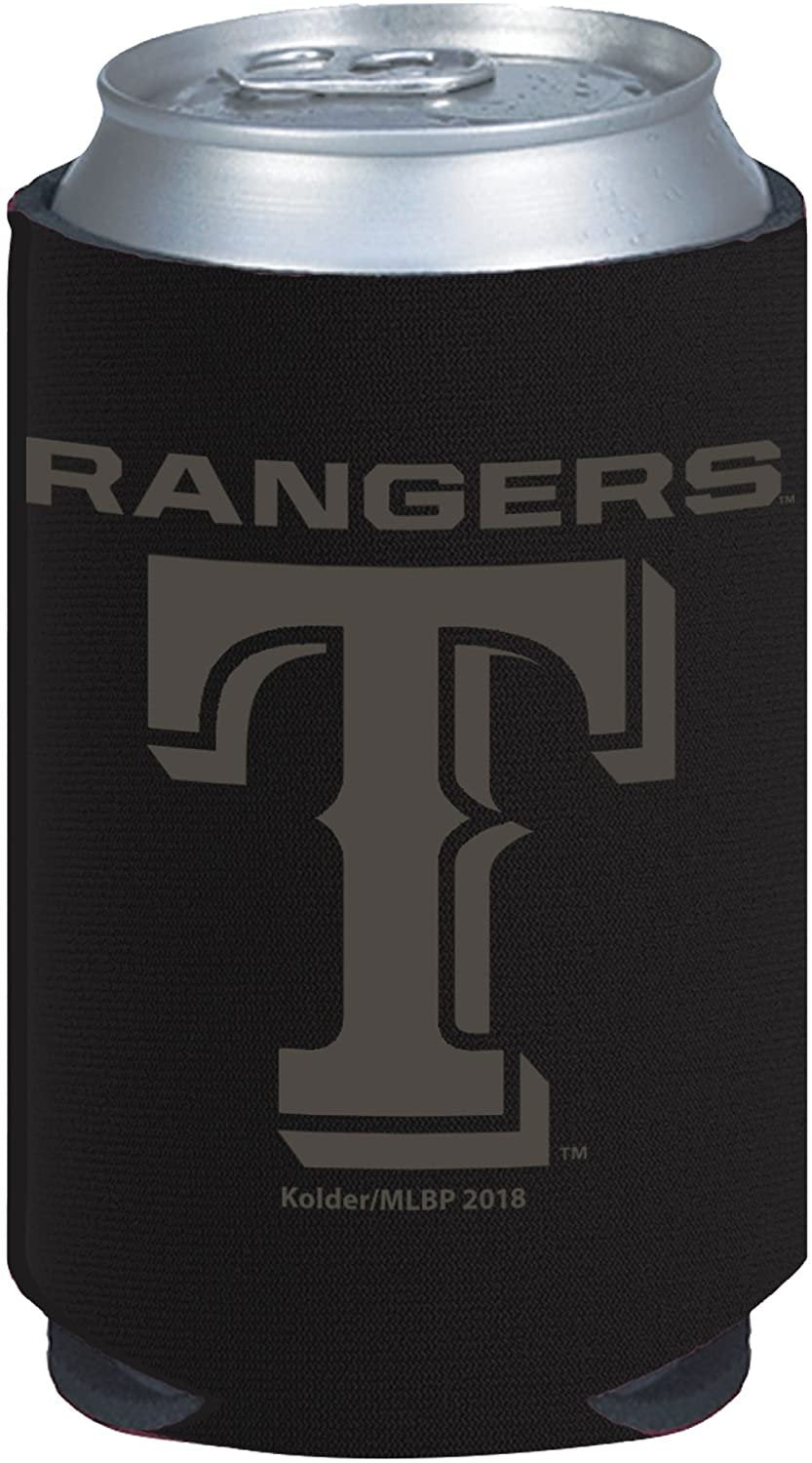 Texas Rangers 2-Pack Black Tonal CAN Beverage Insulator Neoprene Holder Cooler Baseball