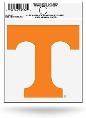 University of Tennessee Volunteers Static Cling Decal Sticker, 3.5 Inch, Clear Backing