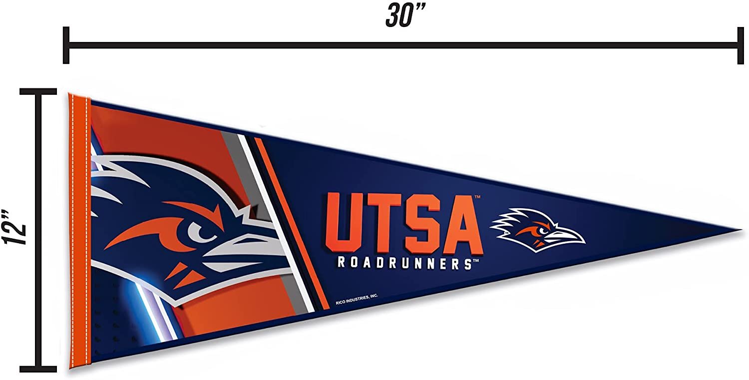 University of Texas San Antonio Roadrunners UTSA Soft Felt Pennant, 12x30 Inch, Easy To Hang