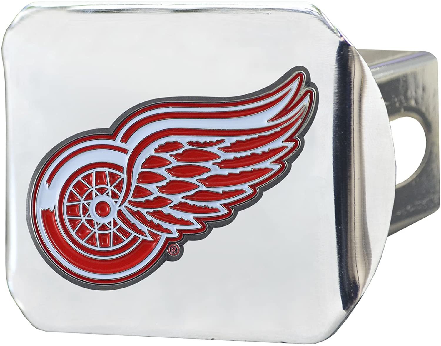 Detroit Red Wings Hitch Cover Solid Metal with Raised Color Metal Emblem 2" Square Type III