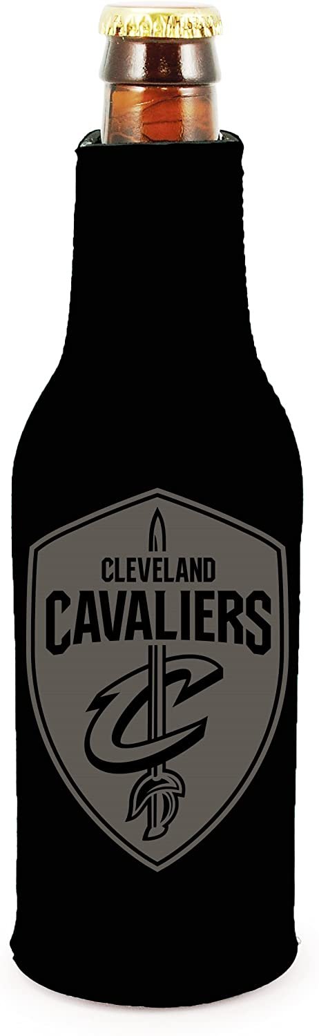 Cleveland Cavaliers 2-Pack Zipper Bottle Tonal Black Beverage Insulator Neoprene Holder Cooler Basketball