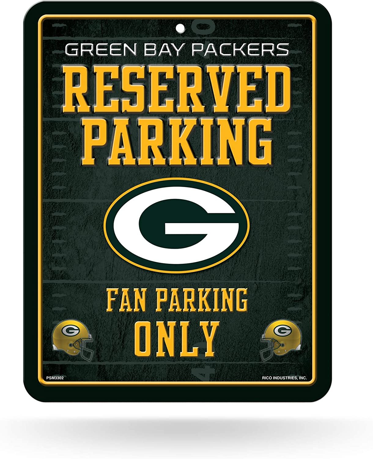 Green Bay Packers Metal Parking Novelty Wall Sign 8.5 x 11 Inch