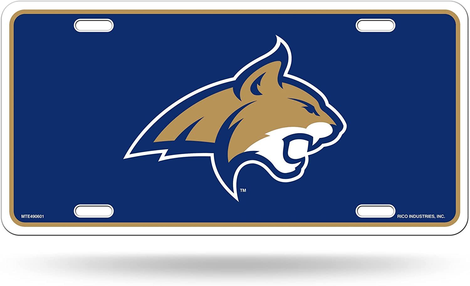 Montana State University Bobcats Metal Auto Tag License Plate, Logo Design, 6x12 Inch