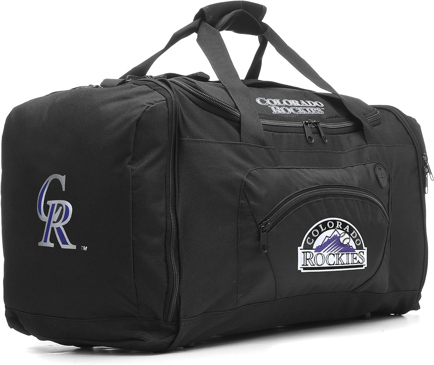 Colorado Rockies Premium Duffel Bag, Roadblock Design, Embroidered Logo, 20 Inch
