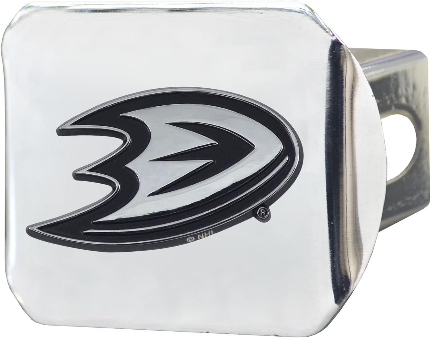 Anaheim Ducks Hitch Cover Solid Metal with Raised Chrome Metal Emblem 2" Square Type III