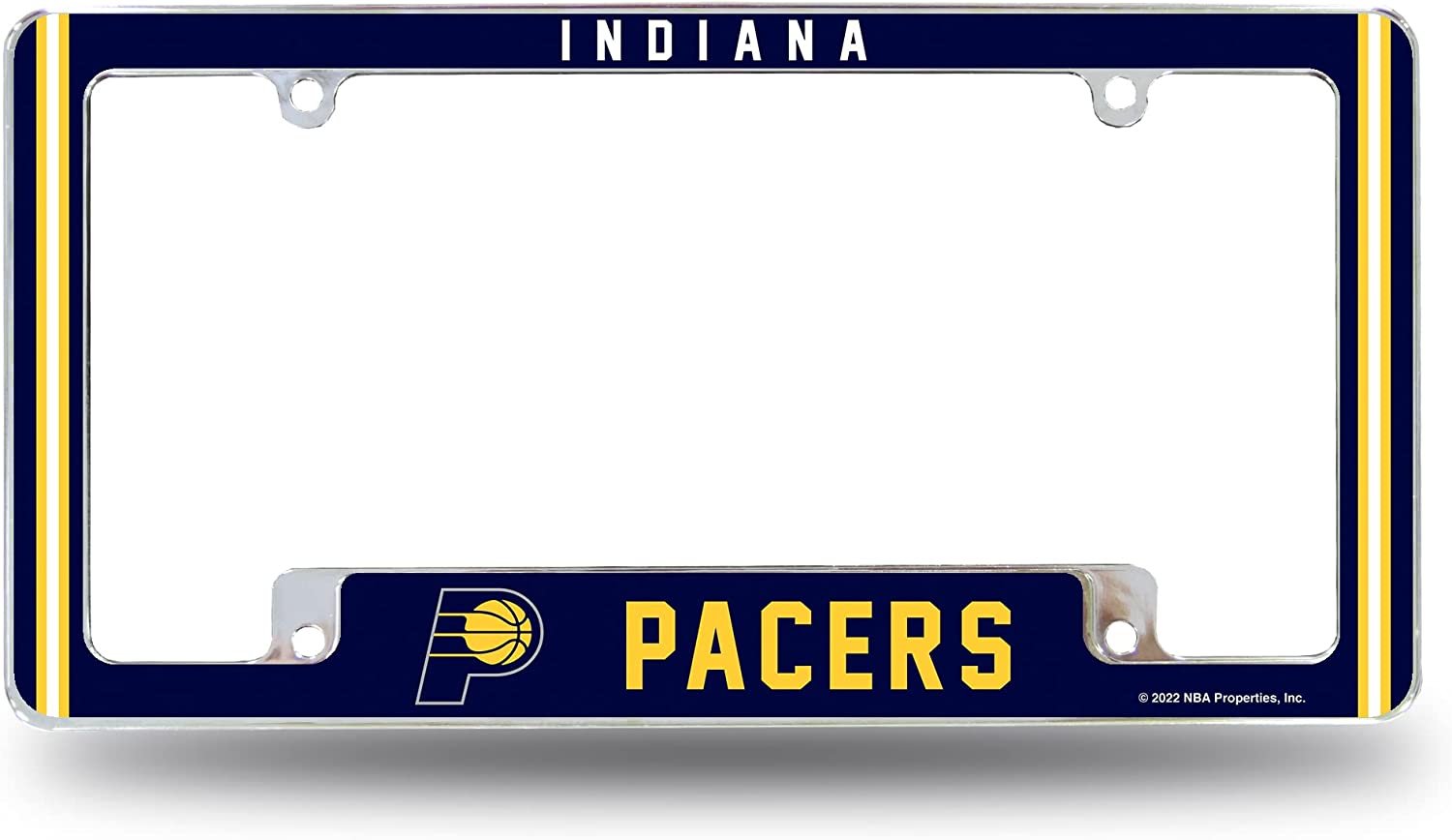 Indiana Pacers Metal License Plate Frame Chrome Tag Cover Alternate Design 6x12 Inch