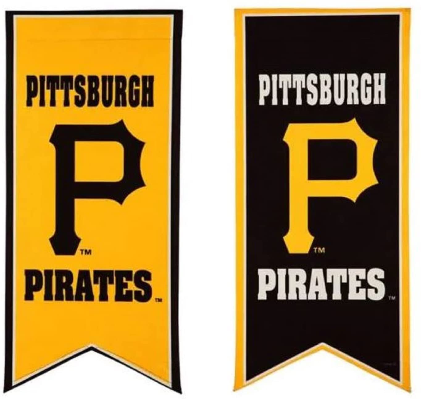 Pittsburgh Pirates Premium Pennant Garden Flag Banner, Double Sided, Embroidered, 13x28 Inch